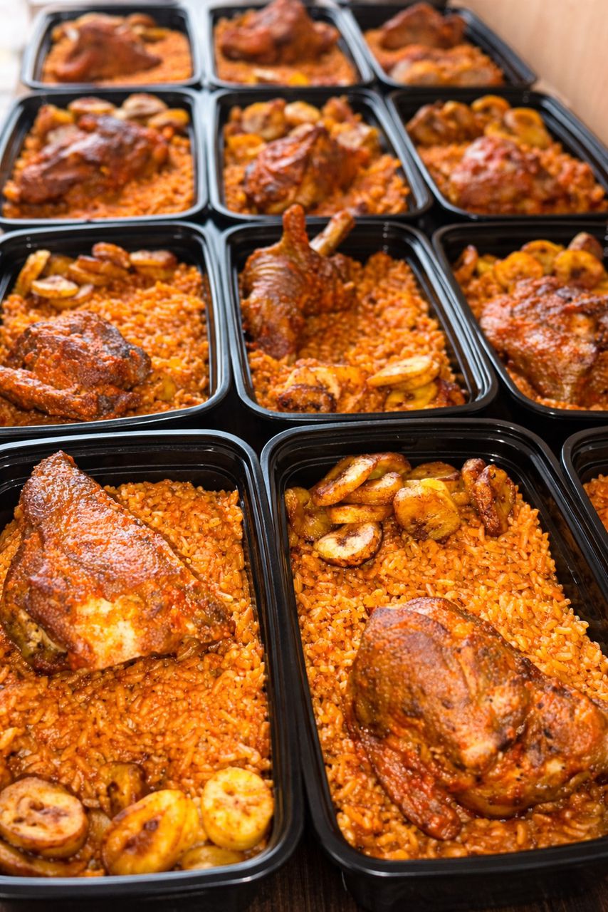 Jollof rice and Chicken
